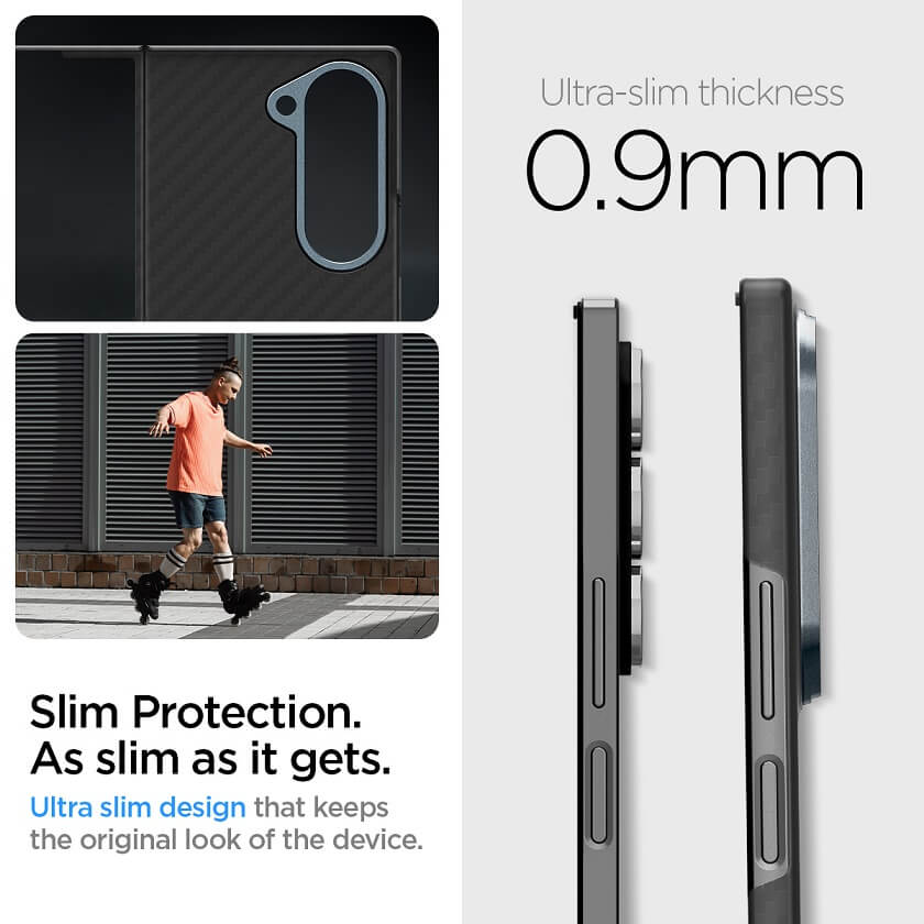 Карбонов Калъф за Samsung Z Fold 6, Spigen AirSkin Aramid Case, Черен (7)