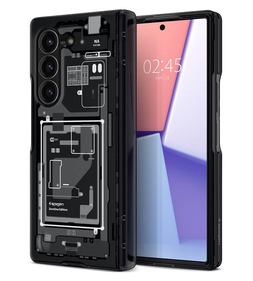 Хибриден Калъф с Предпазител за Samsung Z Fold 6, Spigen Zero One Ultra Hybrid Pro Case, Черен