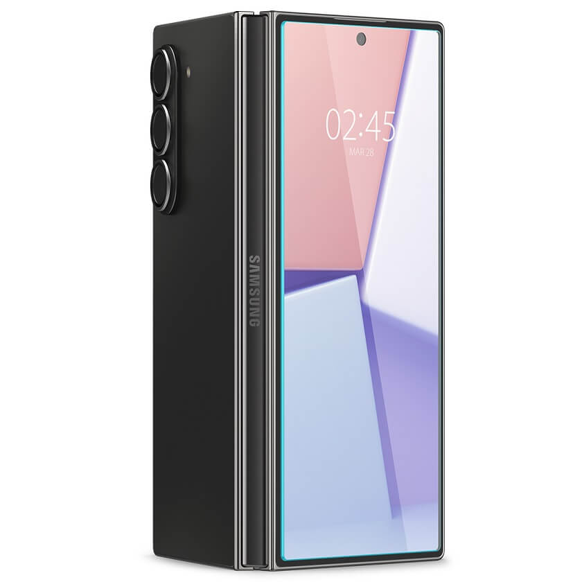 Протектор за Външния Дисплей на Samsung Z Fold 6, Spigen EZ Fit Glass 2бр., Прозрачен (5)