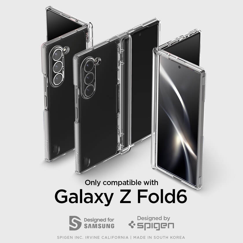 Хибриден Калъф с Предпазител за Samsung Z Fold 6, Spigen Ultra Hybrid Pro Case, Прозрачен (6)