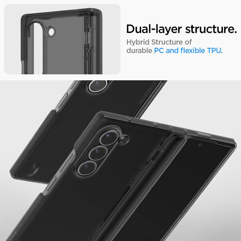 Хибриден Калъф с Предпазител за Samsung Z Fold 6, Spigen Ultra Hybrid Pro Case, Сив (8)