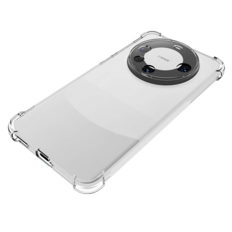 Противоударен Силиконов Калъф за Huawei Mate 60 Pro, GKK Shockproof Case, Прозрачен (4)