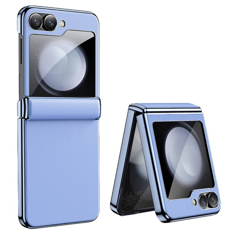 Калъф с Предпазител за Samsung Galaxy Z Flip 7 FE/Z Flip 6, GKK Electroplating Magnetic Hinge Case, Лилав (3)
