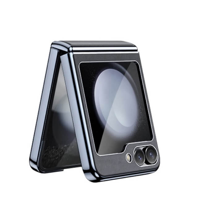Калъф с Предпазител за Samsung Galaxy Z Flip 7 FE/Z Flip 6, GKK Electroplating Magnetic Hinge Case, Черен (2)