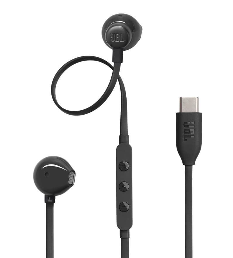 Слушалки с USB-C, JBL Tune 305C DAC Handsfree JBLT305CBLK, Черен