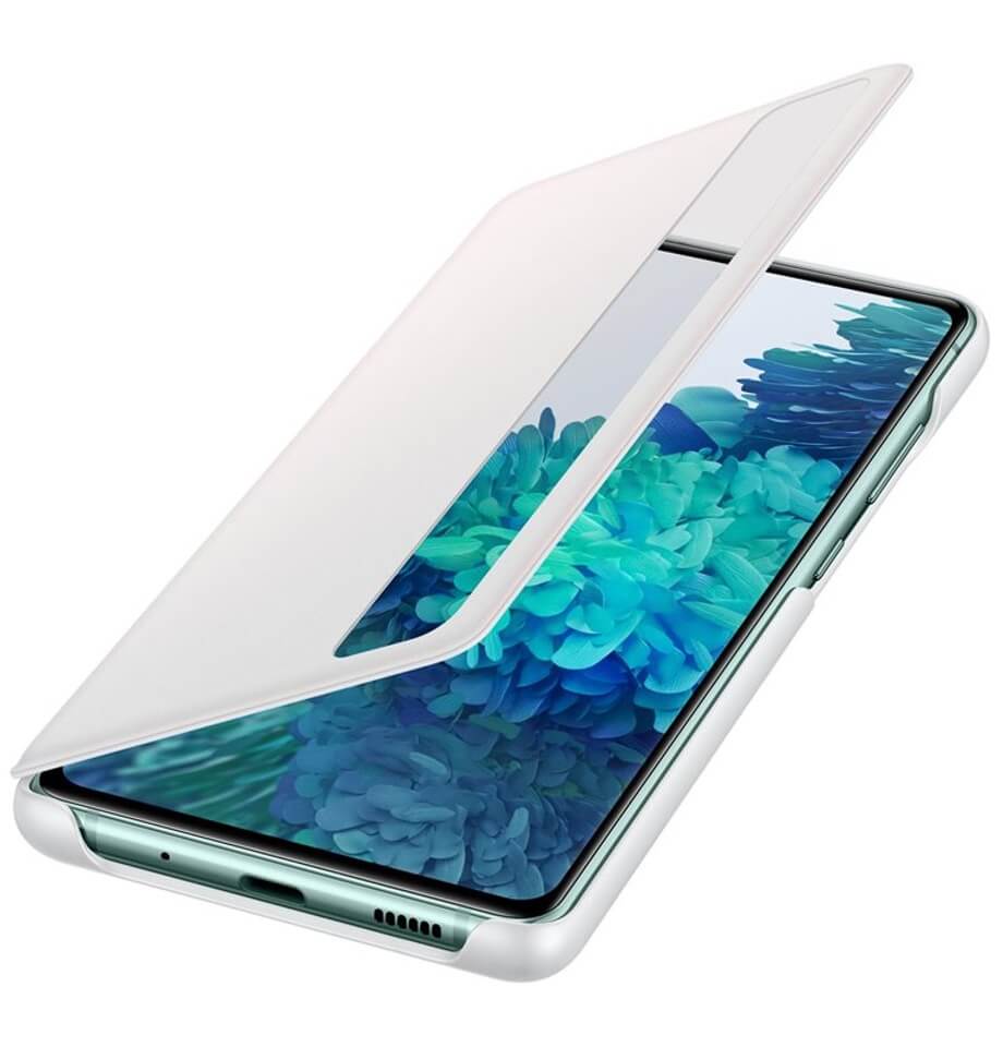 Оригинален Активен Калъф за Samsung S20 FE Smart Clear View Cover Book Case EF-ZG780CWEGEE, Бял (2)