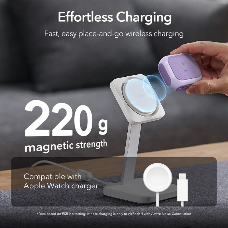 Magsafe Калъф за Apple AirPods 4, ESR Orbit Magnetic Case, Лилав (3)
