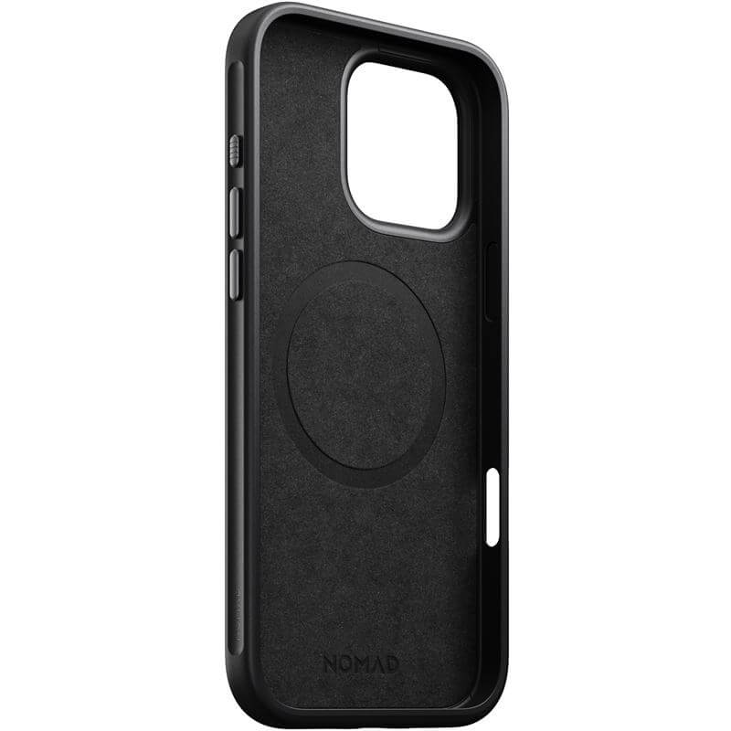 Magsafe Калъф от Естествена Кожа за iPhone 16 Pro, Nomad Modern Leather Case, Черен (6)