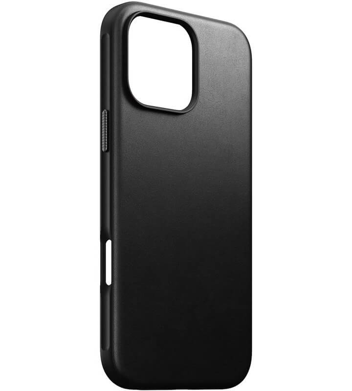 Magsafe Калъф от Естествена Кожа за iPhone 16 Pro, Nomad Modern Leather Case, Черен (2)