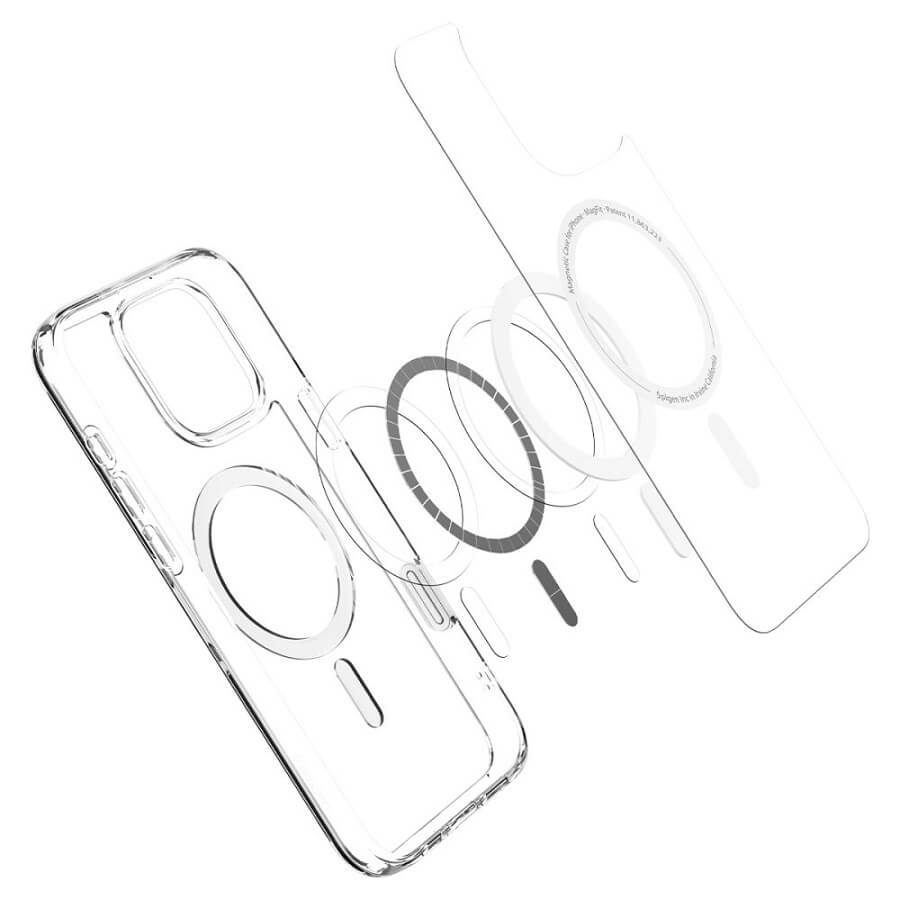 Magsafe Противоударен Калъф за iPhone 16 Pro Max, Spigen Ultra Hybrid T Case, Бял (6)