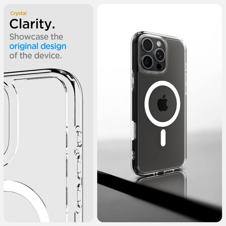 Magsafe Противоударен Калъф за iPhone 16 Pro Max, Spigen Ultra Hybrid T Case, Бял (8)