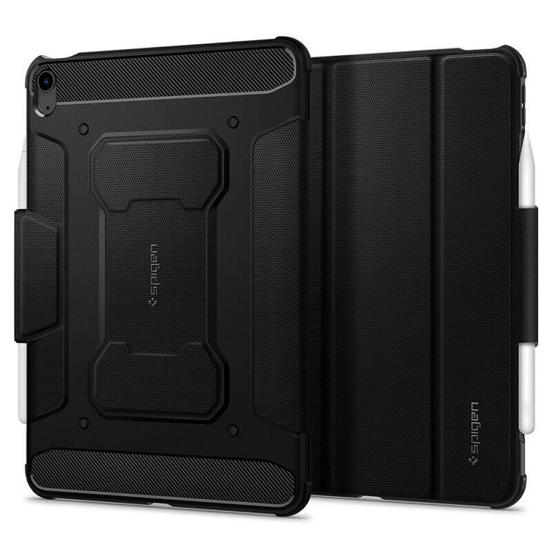 Противоударен Калъф за iPad Air 11" 2026-2020, Spigen Rugged Armor Pro Case, Черен (7)