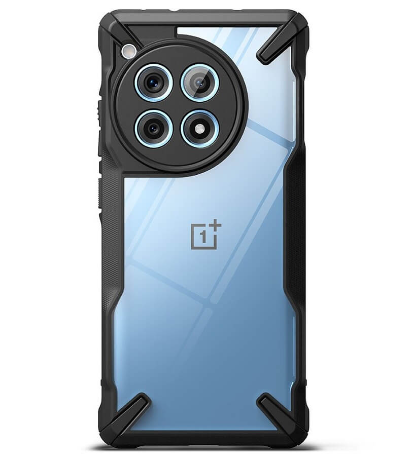 Противоударен Хибриден Калъф за Oneplus 12R, Ringke Fusion X Case, Черен