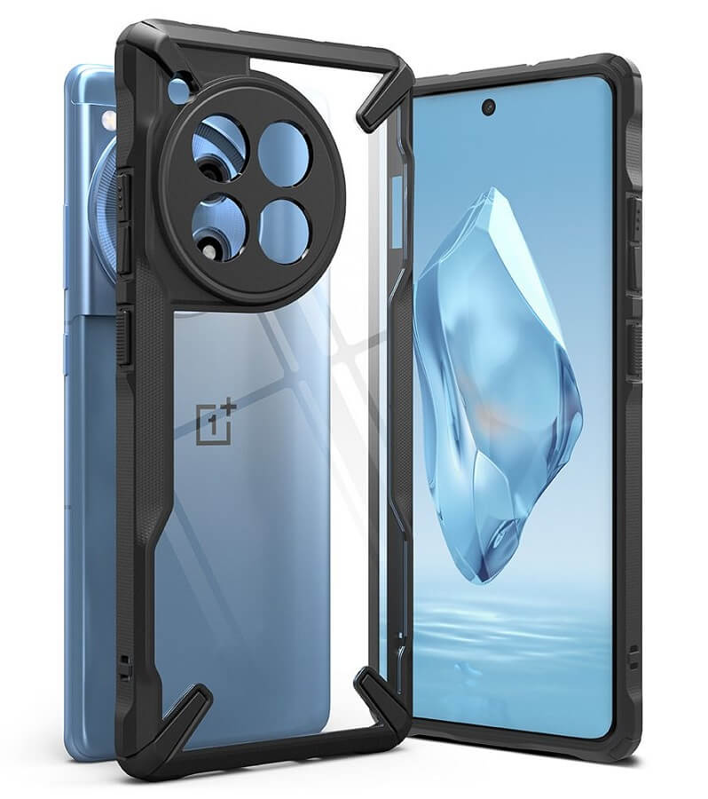 Противоударен Хибриден Калъф за Oneplus 12R, Ringke Fusion X Case, Черен (2)