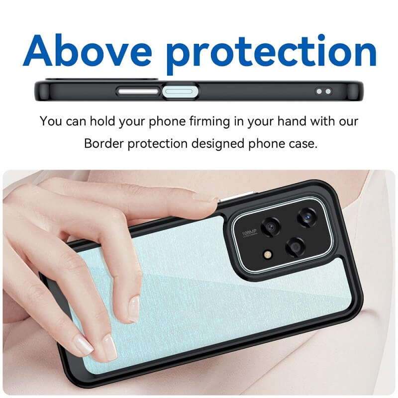 Хибриден Калъф за Honor 200 Lite, GKK Acrylic Case, Черен (3)