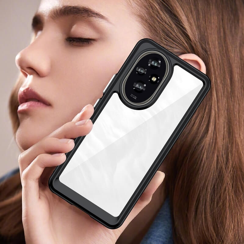 Хибриден Калъф за Honor 200 Pro, GKK Acrylic Case, Черен (7)