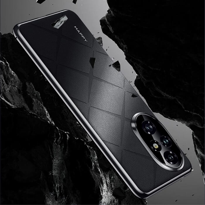 Кожен Калъф за Honor 200 Pro, Slim Leather Case, Черен (4)