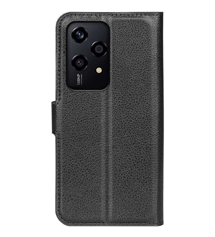Кожен Калъф с Джобове за Honor 200 Lite, Wallet Book Case, Черен (2)