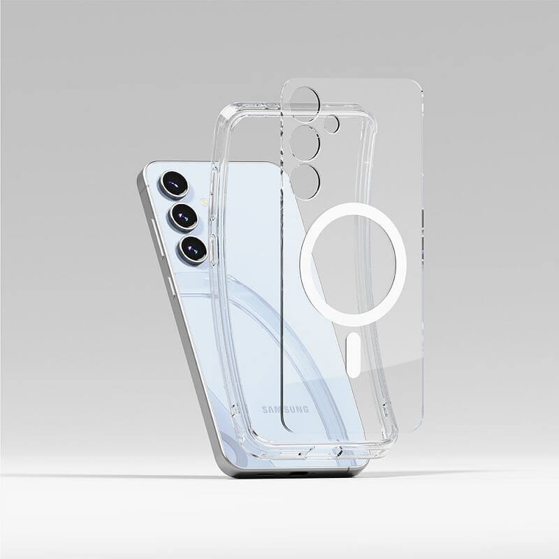Magsafe Калъф за Samsung S24 FE, Ringke Fusion Magnetic Case, Прозрачен (2)