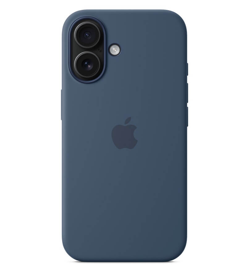Оригинален Силиконов Калъф за iPhone 16, Silicone Magsafe Case MYY23ZM/A, Син (3)