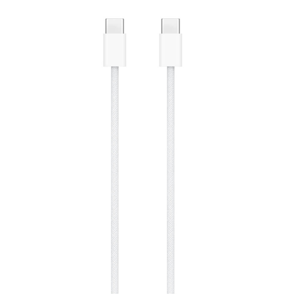 Оригинален USB-C Кабел, Apple USB-C to USB-C Woven 60W MQKJ3ZM/A 1m, Бял (Bulk) (2)