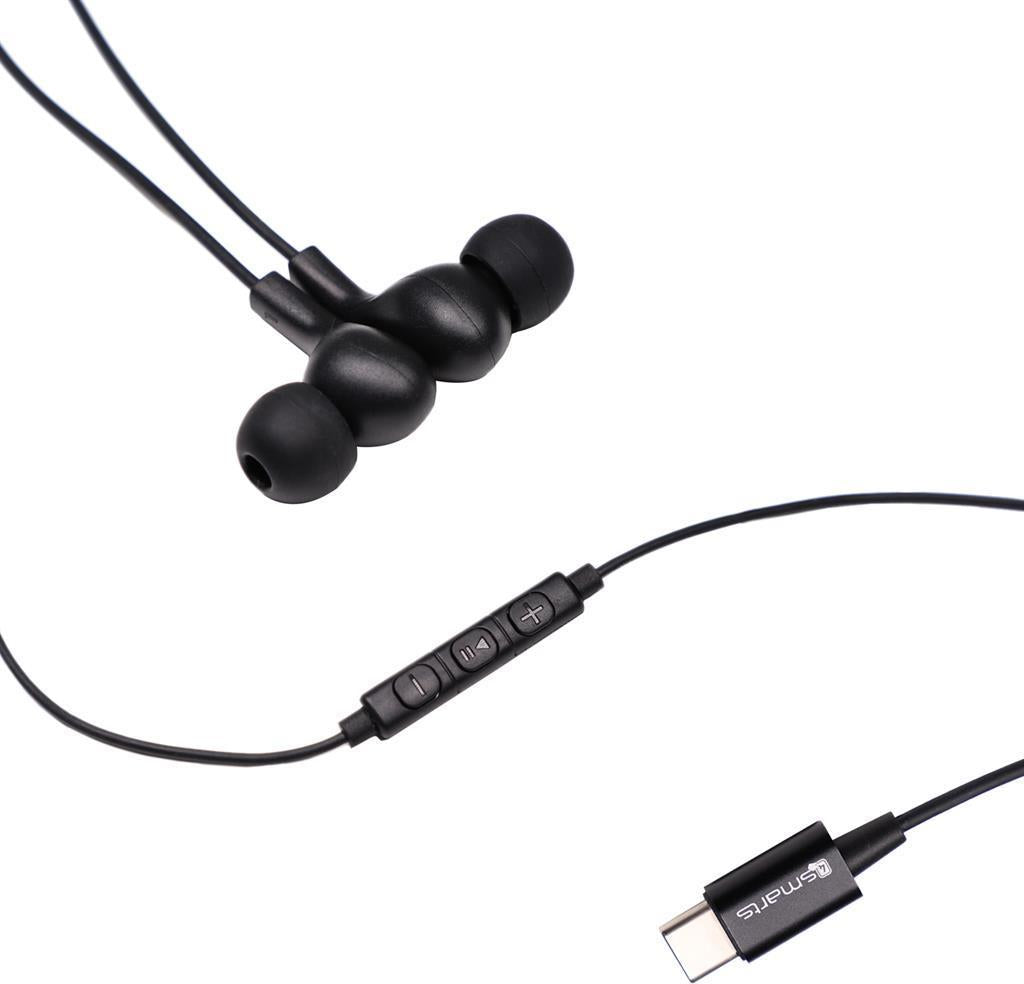 Слушалки с USB-C, 4Smarts Handsfree USB-C Melody Active, Черен (2)