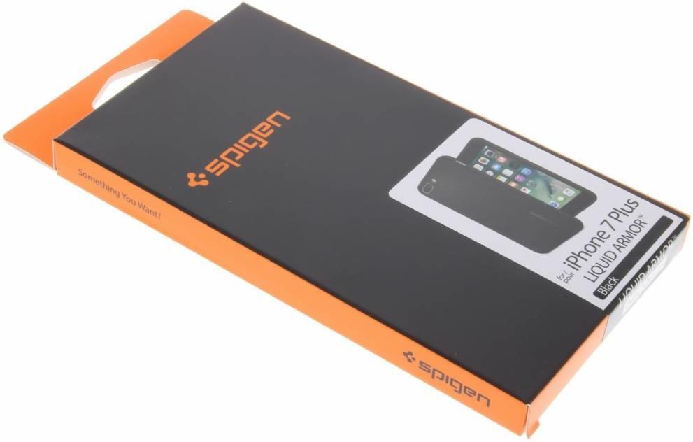 Противоударен Силиконов Калъф за iPhone 8/7 Plus, Spigen Liquid Air Case, Черен (8)