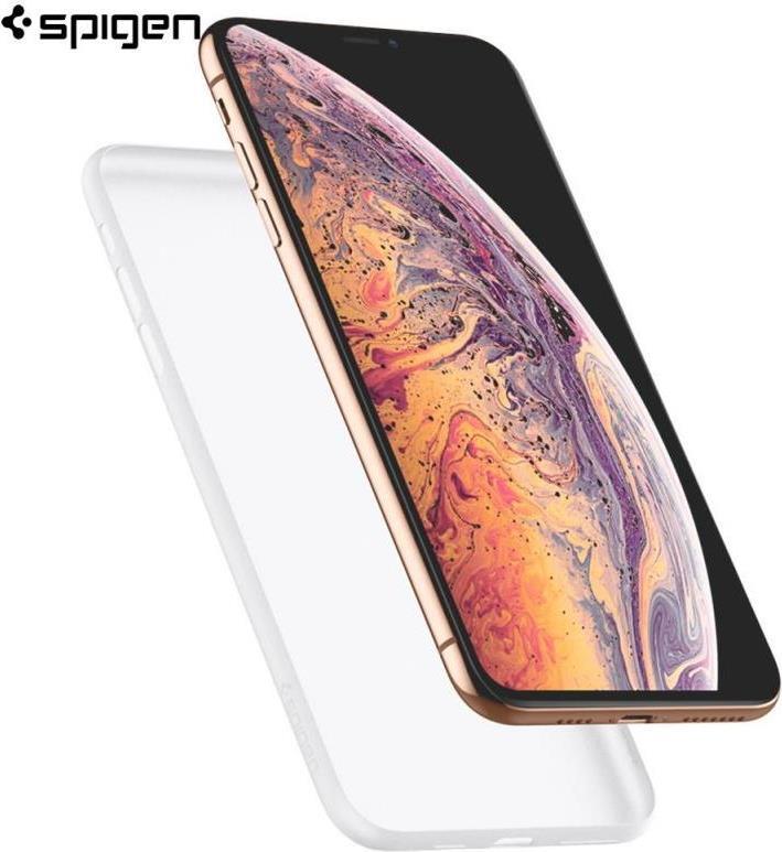 Тънък Калъф за iPhone XS Max, Spigen Air Skin Case, Бял