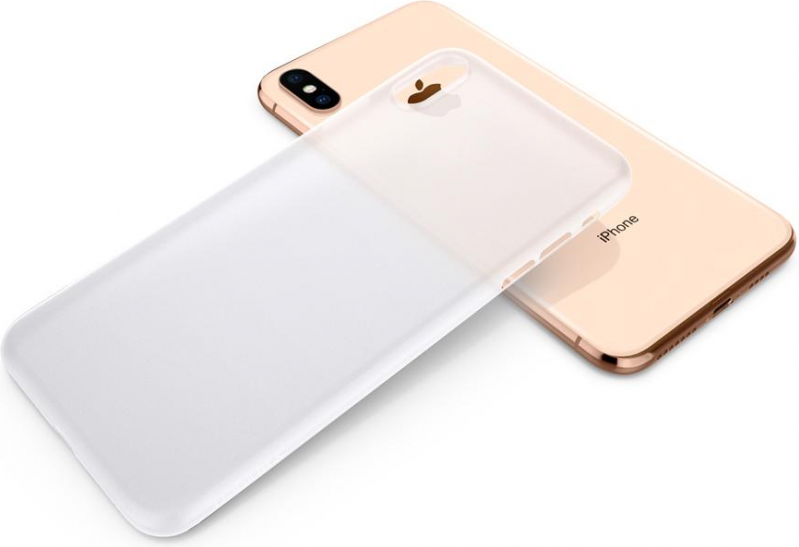 Тънък Калъф за iPhone XS Max, Spigen Air Skin Case, Бял (2)