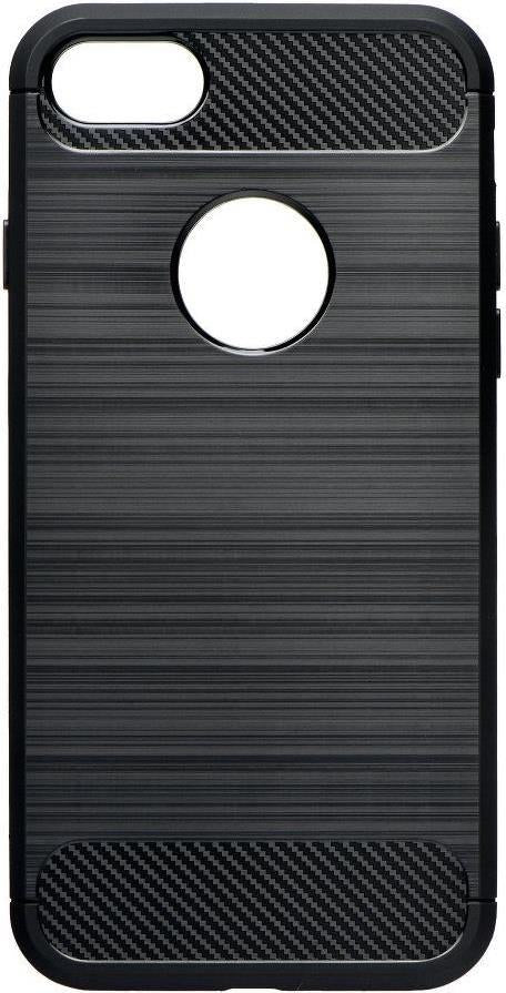 Противоударен Силиконов Калъф за Huawei Y6 2018, Forcell Carbon Case, Черен