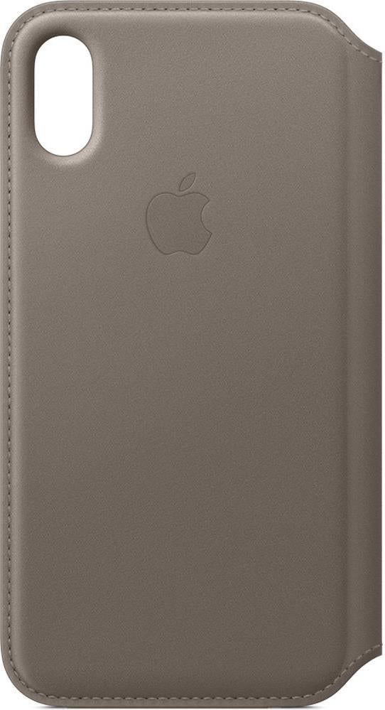 Оригинален Кожен Калъф за Apple iPhone XS/X, Leather Case Book Mqry2z Taupe, Бежов (2)