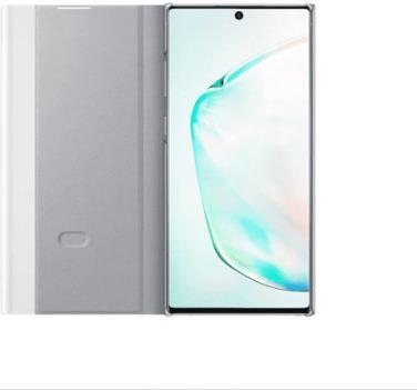 Оригинален Активен Калъф за Samsung Note 10 Plus Clear View Cover Book Case Ef-Zn975cse, Сребрист (3)