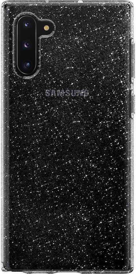 Противоударен Блестящ Калъф за Samsung Note 10, Spigen Liquid Crystal Glitter Quartz Case, Прозрачен (2)