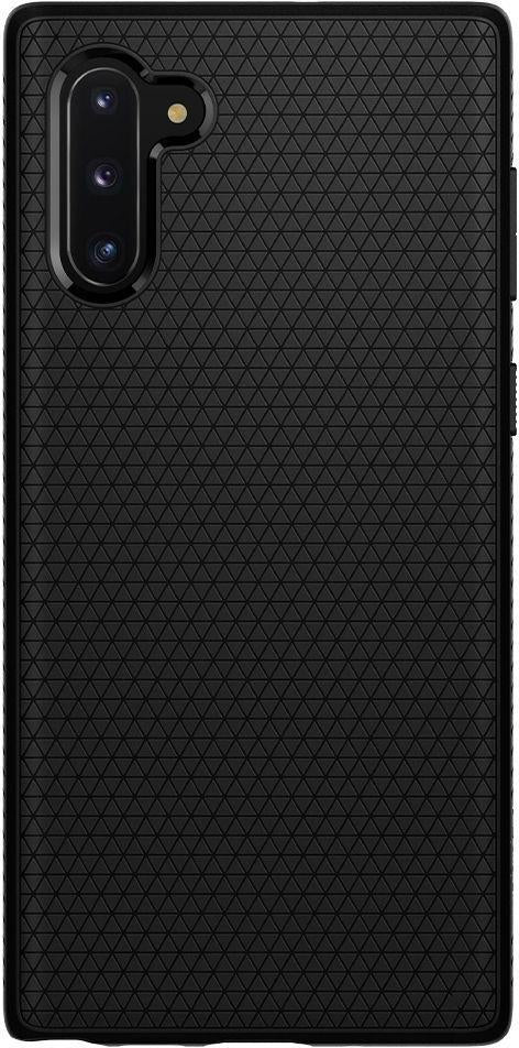 Противоударен Силиконов Калъф за Samsung Note 10, Spigen Liquid Air Case, Черен (2)