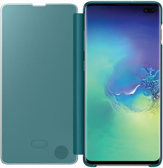 Оригинален Активен Калъф за Samsung S10 Plus Clear View Cover Book Case Ef-Zg975cg, Зелен (3)