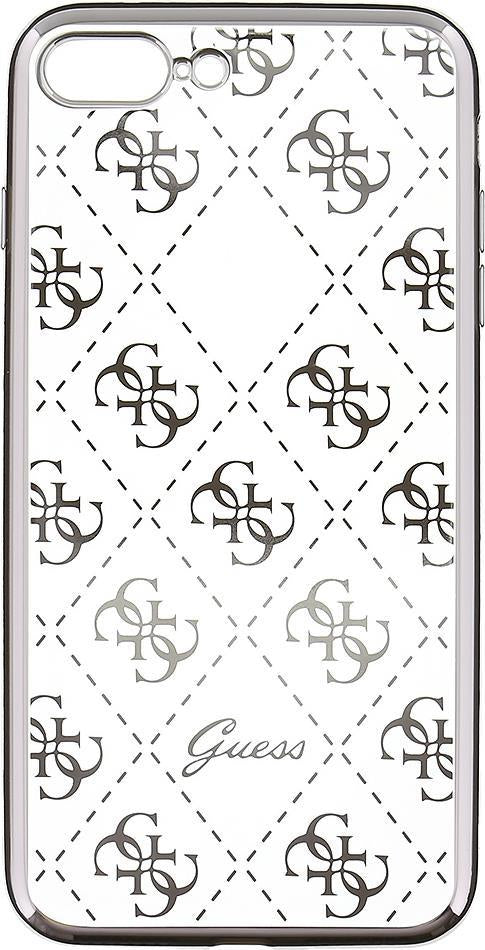 Луксозен Силиконов Калъф за iPhone 6s/6, Guess Silicone Case, Сребрист