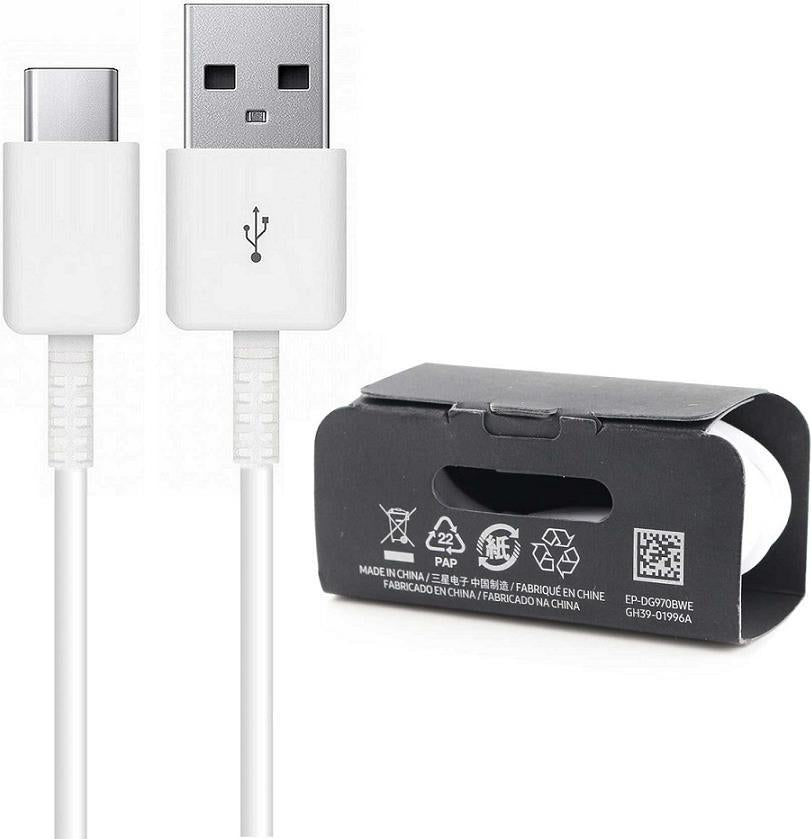 Оригинален USB-C Кабел за Samsung с Бързо Зареждане 1.5m EP-DG970BWE, Бял (Bulk)