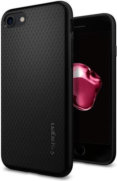 Противоударен Силиконов Калъф за iPhone SE 2022/2020 8/7, Spigen Liquid Air Case, Черен