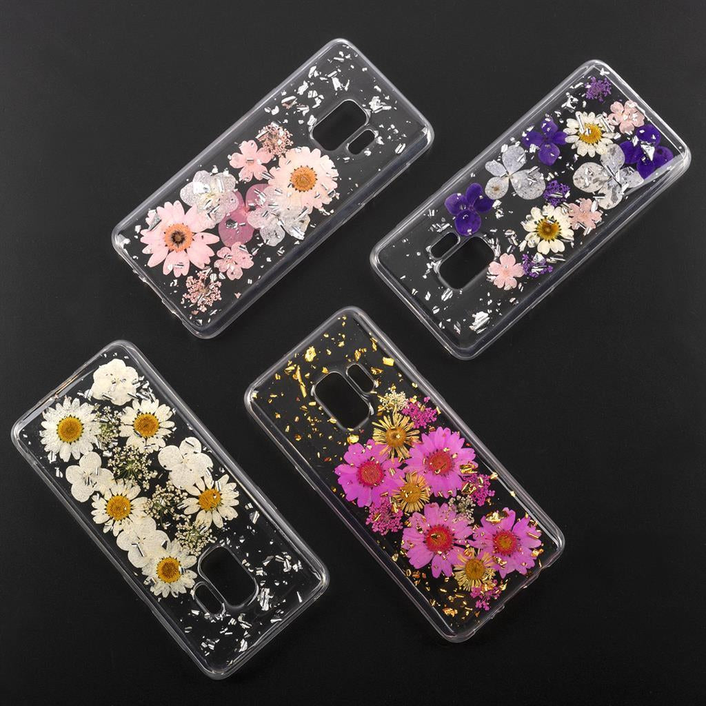 Силиконов Калъф с Цветя за Samsung S9, 4Smarts Glamour Bouquet Case, Сребро/Бял (3)