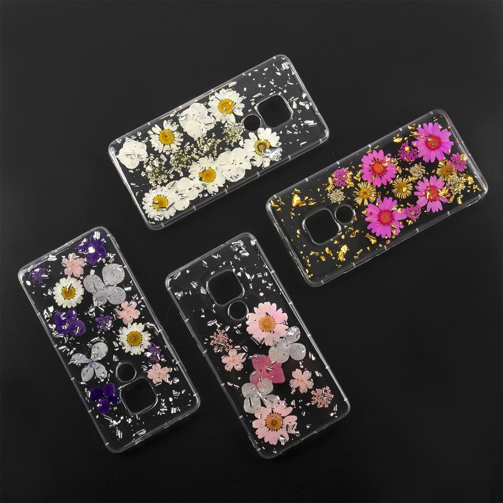 Силиконов Калъф с Цветя за Huawei Mate 20, 4Smarts Glamour Bouquet Case, Сребро/Розов (3)