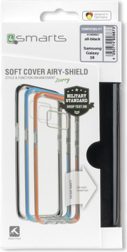 Противоударен Силиконов Калъф за Samsung S9 All, 4Smarts Airy-Shield Case, Черен (7)