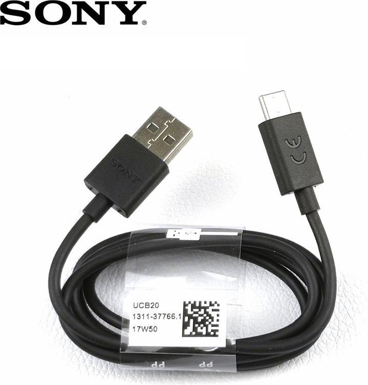 Оригинален USB-C Кабел за Sony с Бързо Зареждане 1m UCB20, Черен (Bulk) (3)