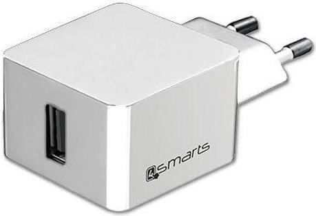 Зарядно за Телефон, 4Smarts 220v Voltplug 2.1a, Бял