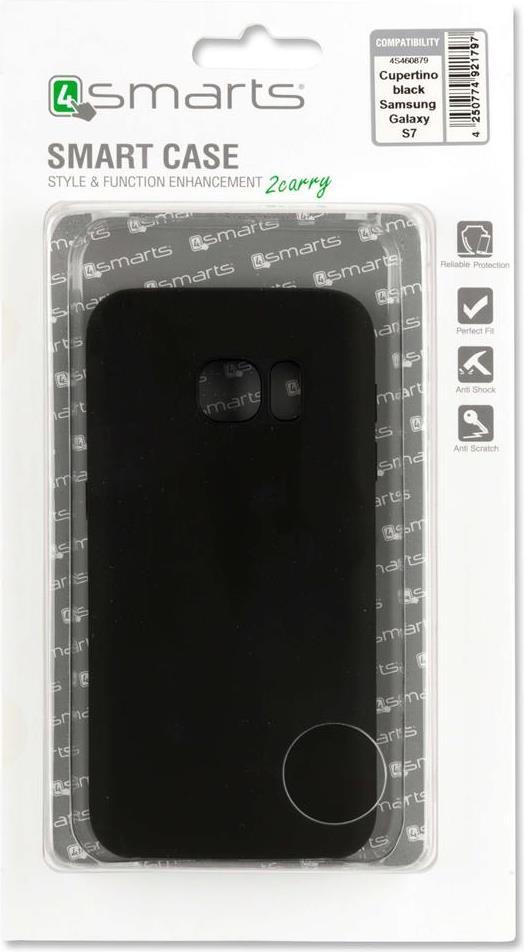 Силиконов Калъф за Samsung S7, 4Smarts Cupertino Case, Черен (2)