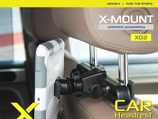 Стойка за Таблет за Кола, Armor-X Car Headrest Mount