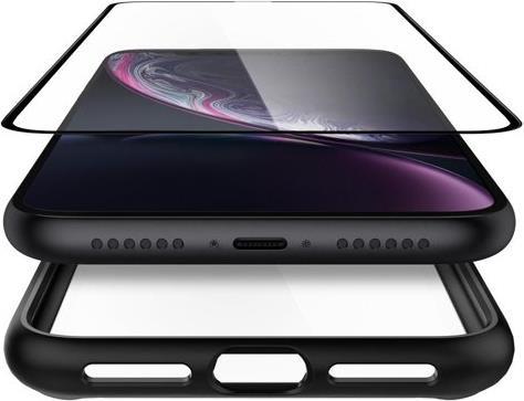 Противоударен Калъф с Протектор за iPhone XR, Spigen Ultra Hybrid 360 Case & Glass, Черен (6)