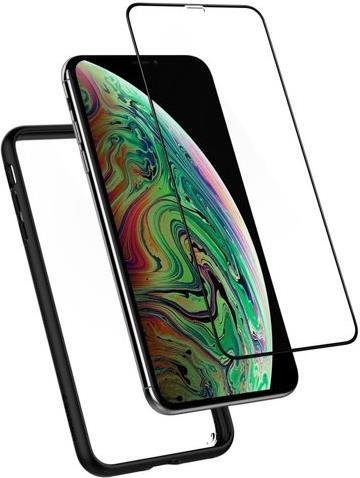 Противоударен Калъф с Протектор за iPhone XS Max, Spigen Ultra Hybrid 360 Case & Glass, Черен (3)
