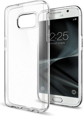 Противоударен Силиконов Калъф за Samsung S7, Spigen Liquid Crystal Case, Прозрачен (3)
