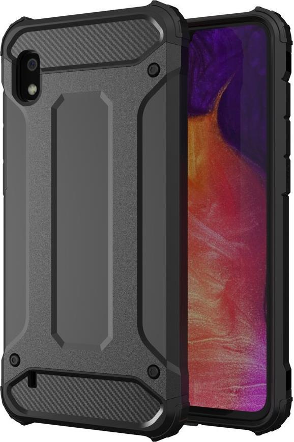 Противоударен Хибриден Калъф за Samsung A10, Forcell Armor Case, Черен