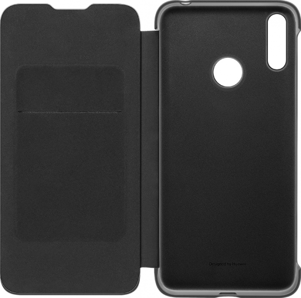 Оригинален Кожен Калъф за Huawei Y7 2019 PU Book Case, Черен (4)